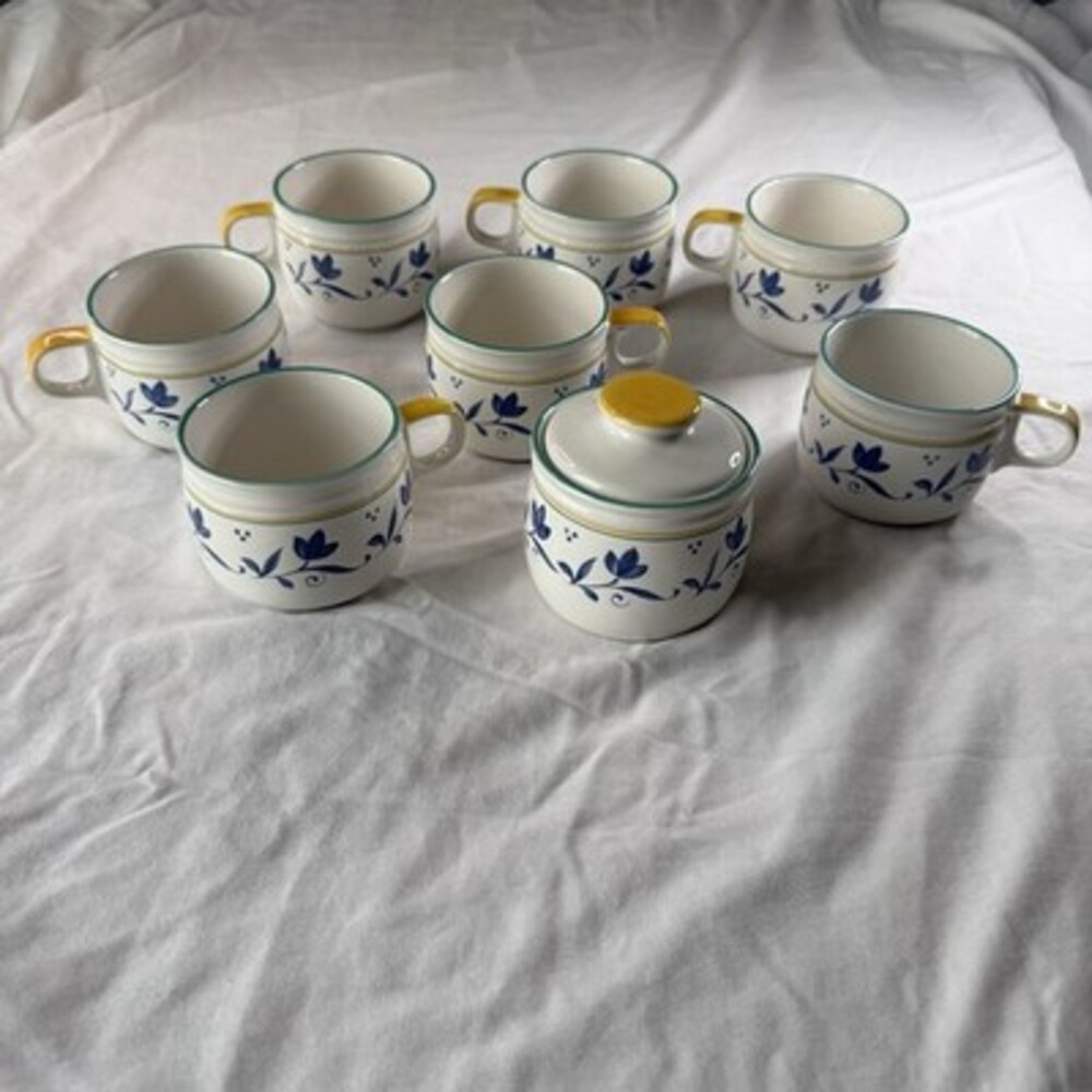 Studio Nova Skylight JK035 Set of 7 Mugs and Lidded SugarBowl